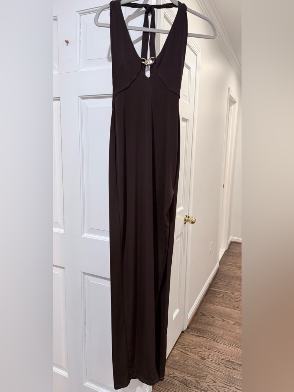 Nookie Brown Halter Maxi Dress Size Small - Picture 4 of 12